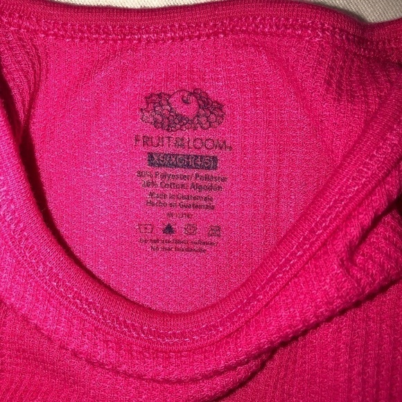 5/$10 Fruit of the loom size XS (4/5) pink long underwear - Picture 3 of 6